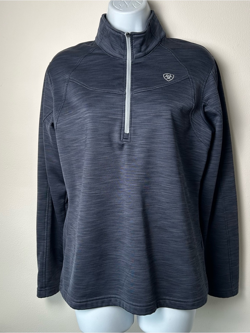 Ariat Tek Cold Series Pullover Sweatshirt Womens Large Heather Gray 1/4 Zip